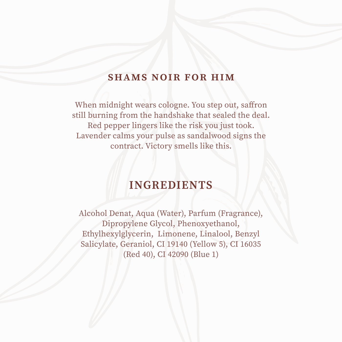 Shams noir